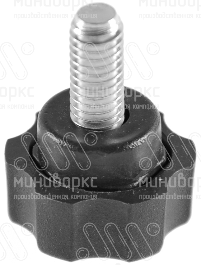 Фиксатор пластиковый с рукояткой m6x12 21 – Ф21М6-15ЧН | картинка 1