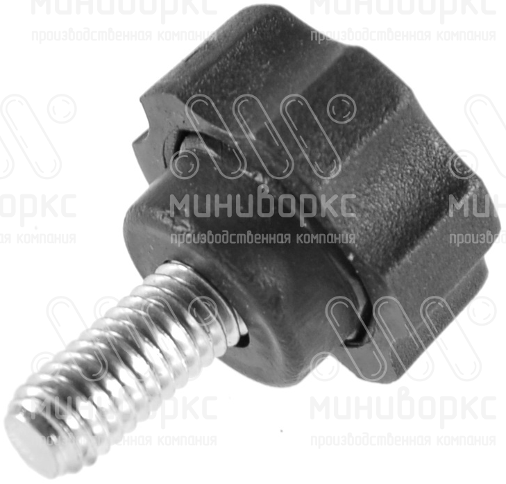 Фиксатор пластиковый с рукояткой m6x12 21 – Ф21М6-15ЧН | картинка 2