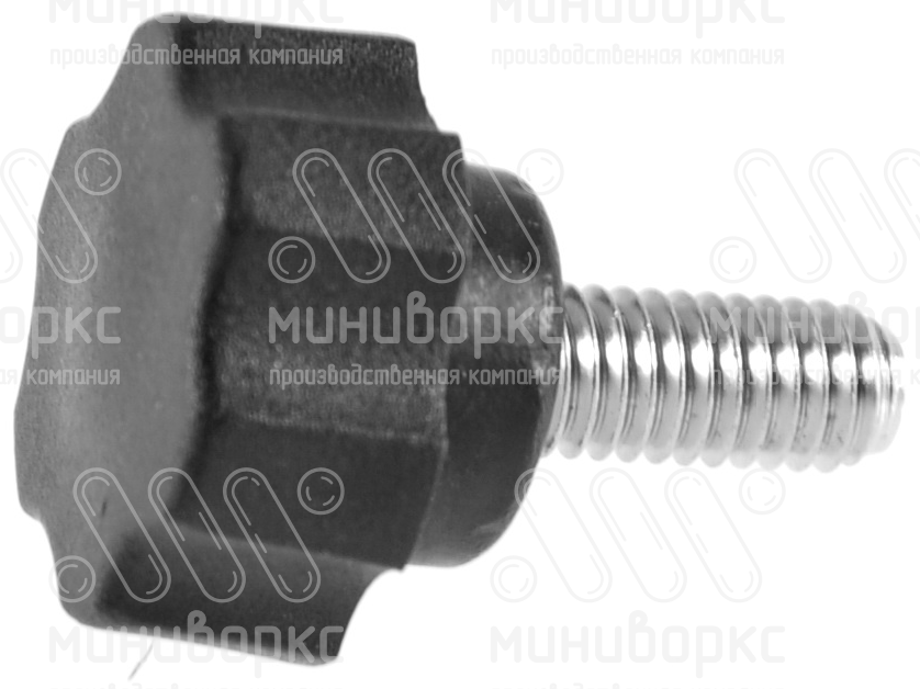 Фиксатор пластиковый с рукояткой m6x12 21 – Ф21М6-15ЧН | картинка 3