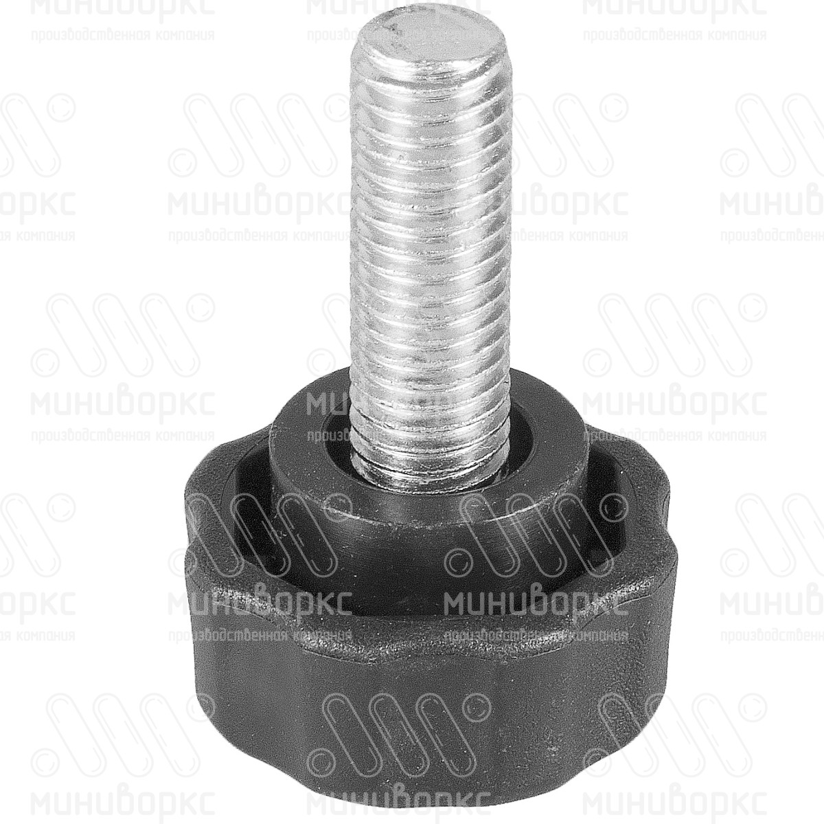 Фиксатор пластиковый с рукояткой m8x15 25 – Ф25М8-15ЧС | картинка 1