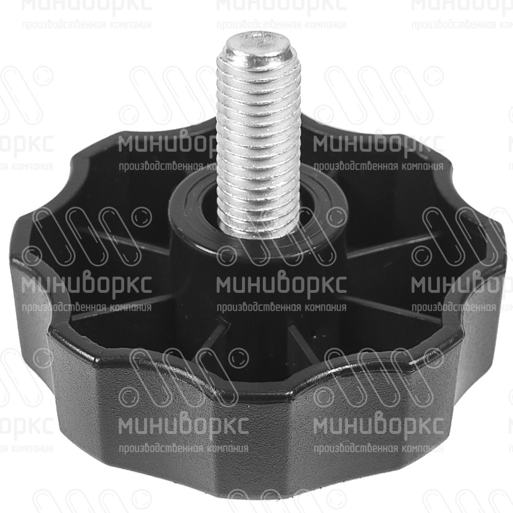 Фиксатор пластиковый с рукояткой m10x25 60 – Ф60М10-25ЧН | картинка 1