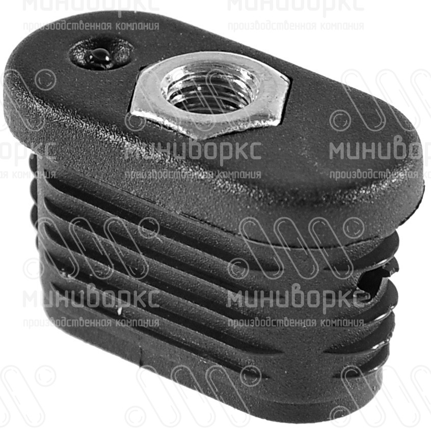 Заглушки для овальной труб 35x20 – IOFP35x20x1,5-2 M8 | картинка 1