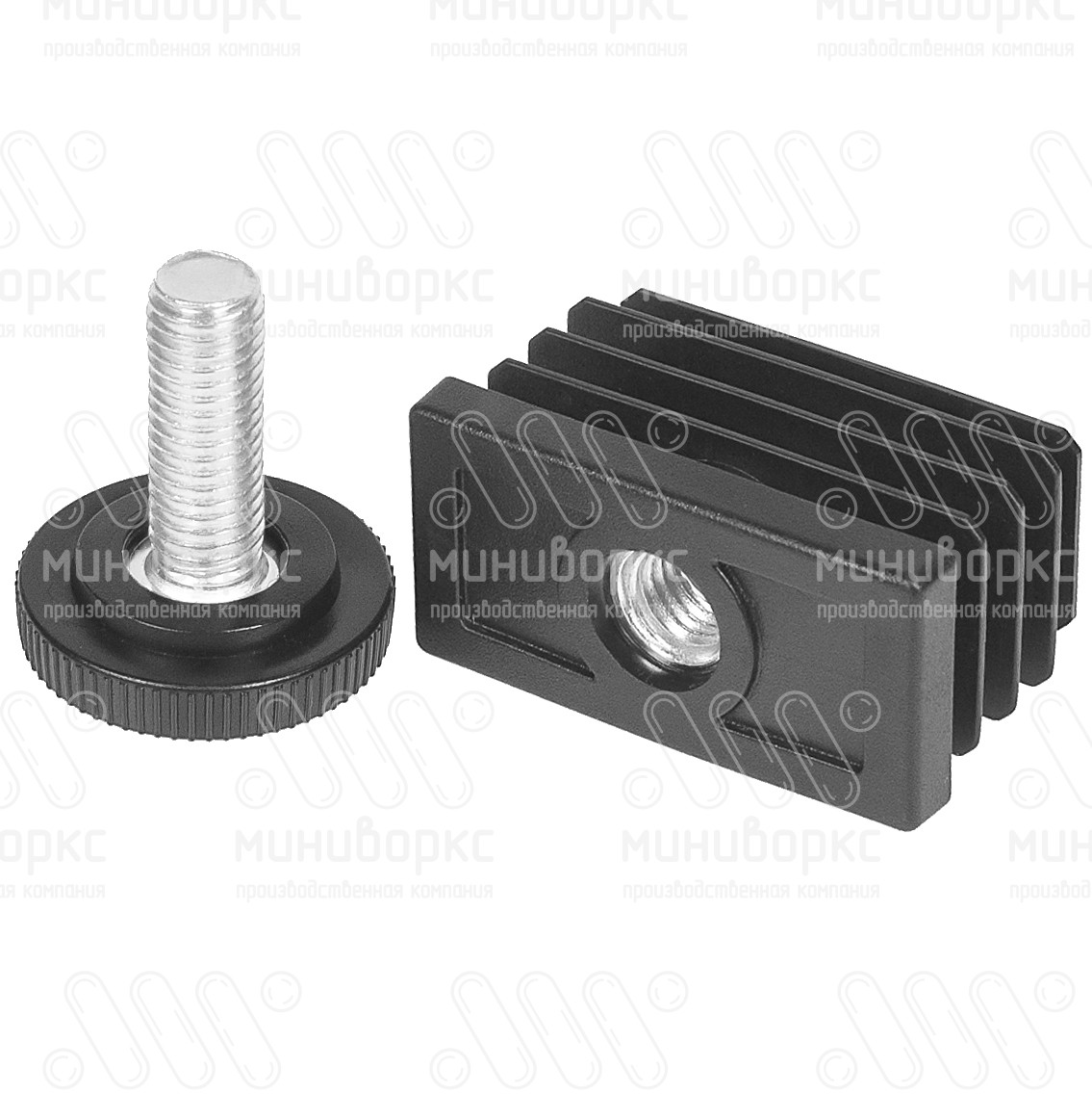 Комплекты прямоугольных заглушек с опорами 50x25 – 25-50M10.D32x50 | картинка 7