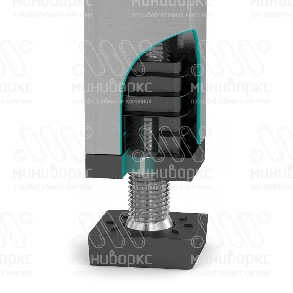 Заглушки квадратные для труб 30x30 – 30-30М8НЧС | картинка 4